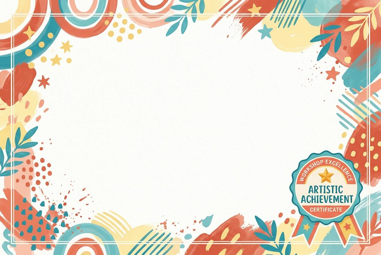 Playful Creative Workshop Achievement Certificate Template