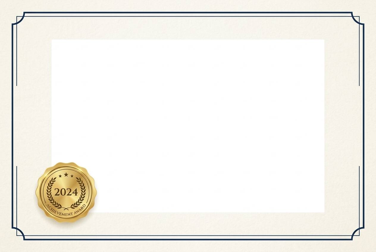 Simple Minimalist Certificate of Achievement Template